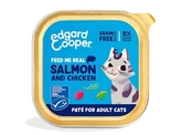 Edgard & Cooper  kuipje pate natvoer  zalm & kip  Voor Volwassen Katten  85 g