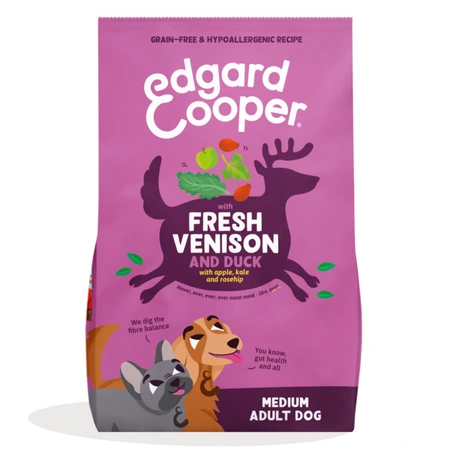 Edgard & Cooper medium Adult Droogvoer  voor Honden Vers Hert & Eend - 1 kg