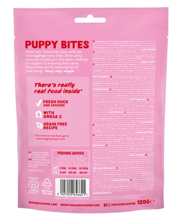 Edgard&Cooper bite puppy S duck&chicken 120gr - afbeelding 2