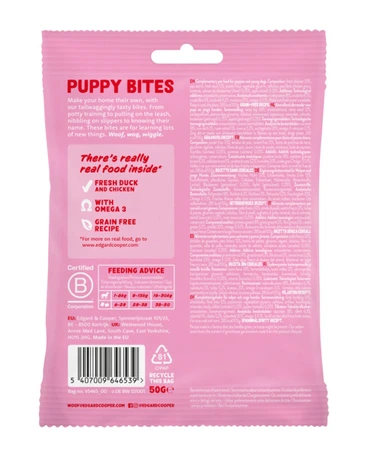 Edgard&Cooper bite puppy S duck&chicken 50gr - afbeelding 2