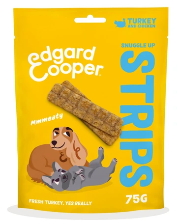 Edgard&Cooper strips adult turkey&chicken 75gr - afbeelding 1
