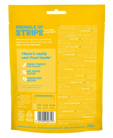 Edgard&Cooper strips adult turkey&chicken 75gr - afbeelding 2