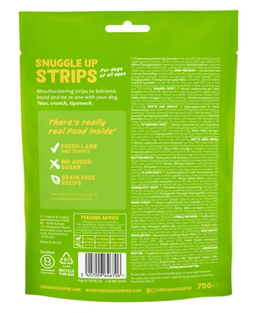 Edgard & Cooper Snuggle Up Strips Lam & Kalkoen - 75g - afbeelding 3
