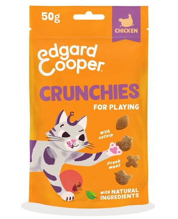 Edgard & Cooper  zakje crunchies snacks  kip  Voor Volwassen Katten  50 g - afbeelding 1