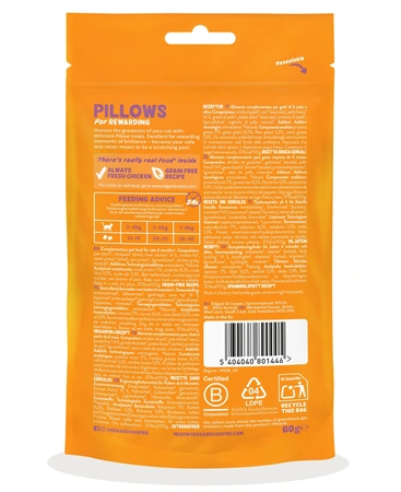 Edgard & Cooper  zakje pillows snacks  kip  Voor Volwassen Katten  60 g - afbeelding 2