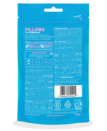 Edgard & Cooper  zakje pillows snacks  zalm  Voor Volwassen Katten  60 g - afbeelding 2