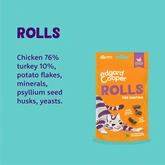 Edgard & Cooper  zakje rolls snacks  kip & kalkoen  Voor Volwassen Katten  45 g - afbeelding 3