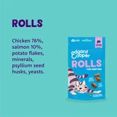 Edgard & Cooper  zakje rolls snacks  zalm & kip  Voor Volwassen Katten  45 g - afbeelding 3