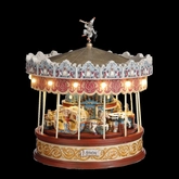 Efteling Anton Pieck carrousel werkt op  batterijen - h25,5xd23cm