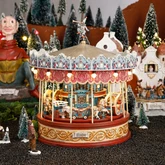 Efteling Anton Pieck carrousel werkt op  batterijen - h25,5xd23cm - afbeelding 3