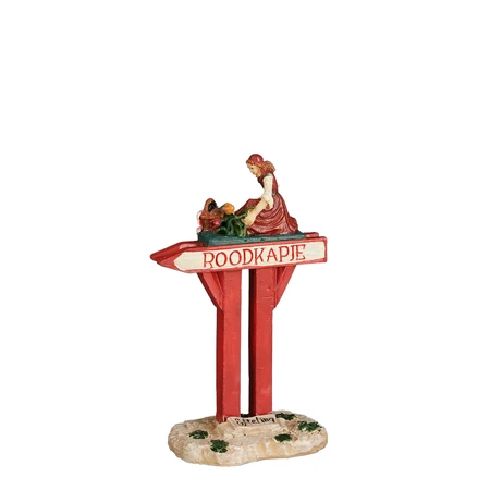 Efteling Roodkapje wegwijzer - l4,8xb3xh8cm