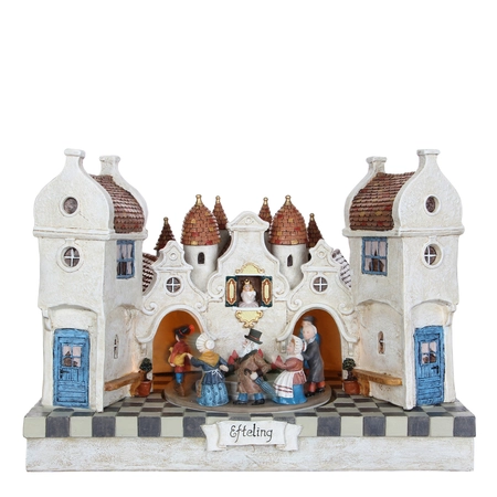 Efteling Verlichte straat zwaan kleef aan adapter included - l31xb19xh22cm - afbeelding 1