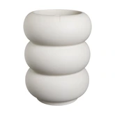 Elho Amber Roll High bloempot - D43xH58cm Linnen wit