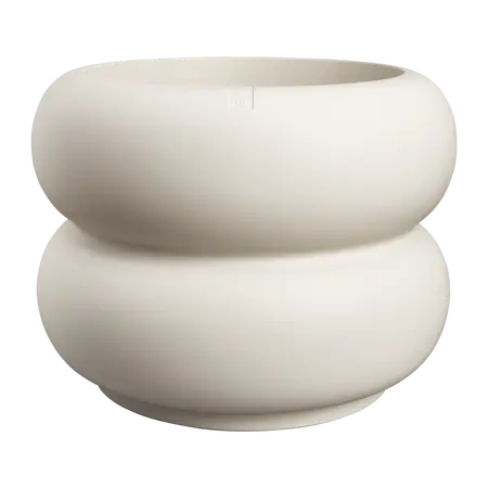 Elho Amber roll low 60 linnen wit