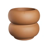 Elho Amber Roll Low bloempot - D43xH40cm Karamel