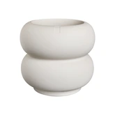Elho Amber Roll Low bloempot - D43xH40cm Linnen wit