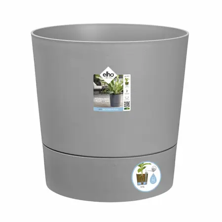 Elho Bloempot Greensense Aqua Care rond 43cm grijs - afbeelding 2