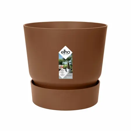 Elho Bloempot Greenville rond 16cm bruin - afbeelding 1