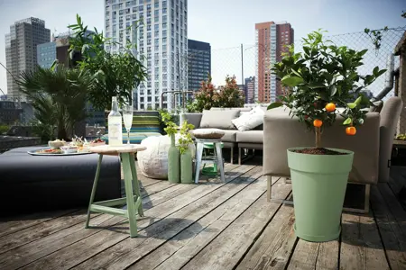 Elho Bloempot Loft Urban rond Hoog 35cm groen - afbeelding 4