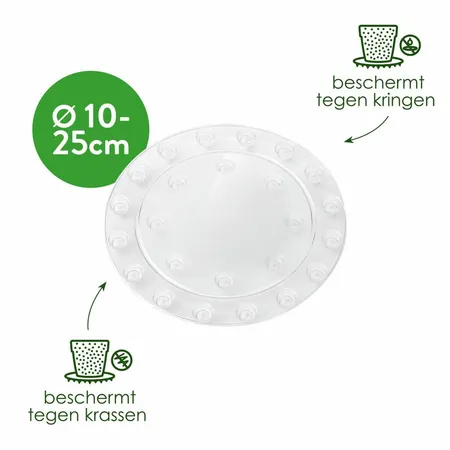 Elho floorprotector rond 12,5cm transparant - afbeelding 2