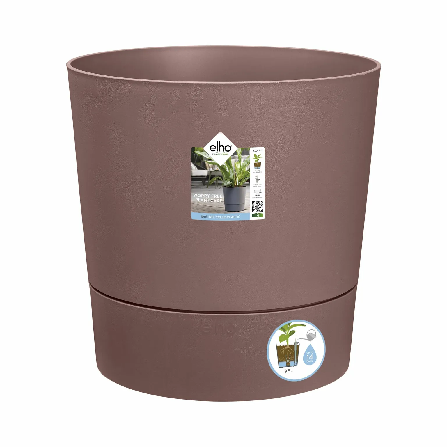 Elho Greensense Aqua Care Rond 43 cm Bruin TuinWereld