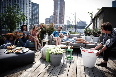 Elho loft urban rond wielen 40cm antraciet - afbeelding 6