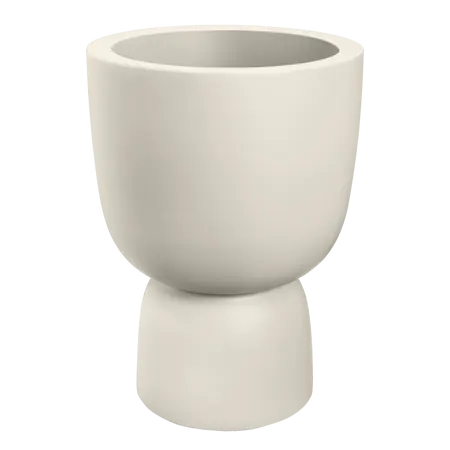 Elho Pot amber coupe round 41cm linnen wit