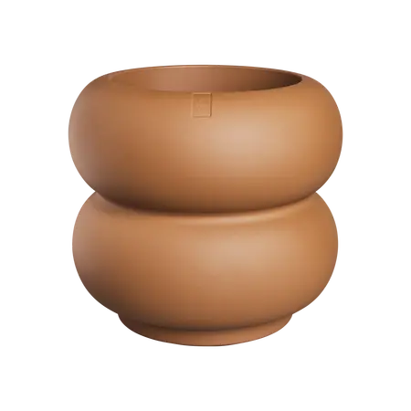 Elho Pot amber roll low 43cm karamel