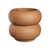 Elho Pot amber roll low 43cm karamel