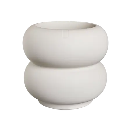 Elho Pot amber roll low 43cm linnen wit