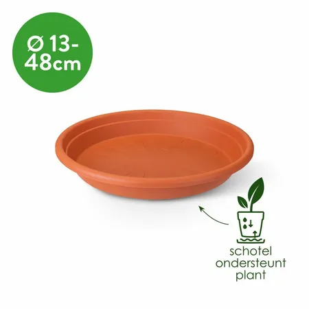Elho universele schotel rond 13cm antraciet - afbeelding 2