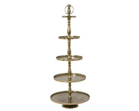 Etagere aluminium d61h139.75cm goud