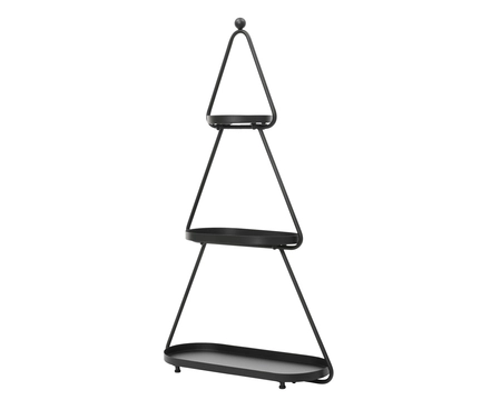 Etagere ijzer L23b62h110cm zwart