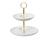 Etagere porselein d20.3h23cm wit