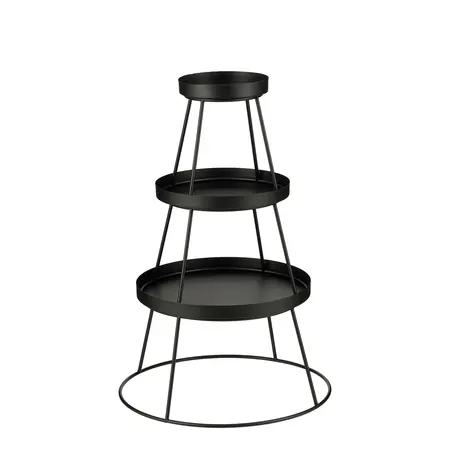 Etagere zwart - l40xb40xh74,5cm