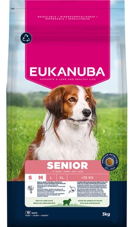 Eukanuba Life Care dog senior small/medium lamb&rice 3kg - afbeelding 2