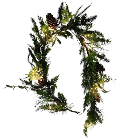 Evergreen Deco guirlande dennenappels - incl 42 lampjes - L 180 cm