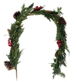 Evergreen Deco guirlande rode besjes - incl 42 lampjes - L 180 cm
