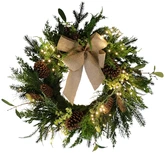 Evergreen Deco krans dennenappels - incl 42 lampjes - D 60 cm