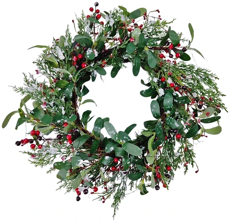 Evergreen Deco krans ice finish - D 50 cm