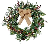 Evergreen Deco krans ice finish - incl 42 lampjes - D 60 cm
