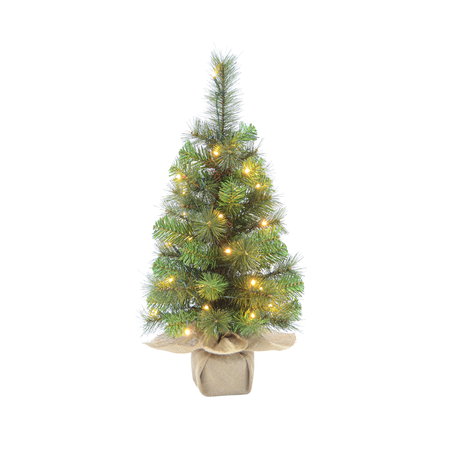 Evergreen Kunstkerstboom Everest groen - incl 30 lampjes - H 60 cm