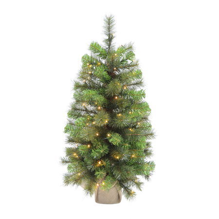 Evergreen Kunstkerstboom Everest groen - incl 80 lampjes - H 90 cm