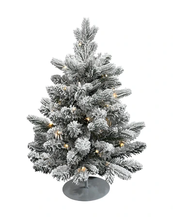 Evergreen Kunstkerstboom Janga besneeuwd - incl 50 lampjes - H 60 x D 50 cm