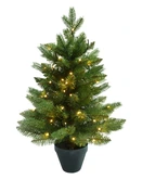 Evergreen Kunstkerstboom Janga in pot deluxe - incl 50 lampjes - H 60 x D 31 cm
