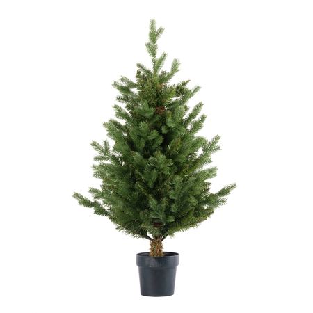 Evergreen Kunstkerstboom Janga in pot - H 100 x D 58 cm - afbeelding 1