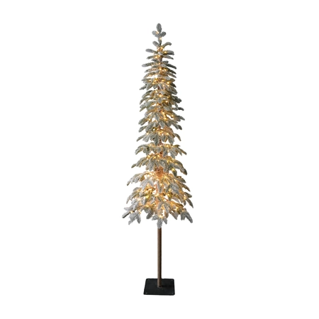 Evergreen Kunstkerstboom Mountain besneeuwd - incl 300 lampjes - H 210 x D 60 cm