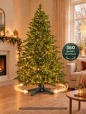 Kunstkerstboom standaard rotating + stekker D 65 x H 20,5 cm groen - afbeelding 2