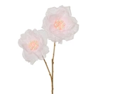 Everlands Flowerspray Blush Roze 75 cm met Tulebloemen en Parels  