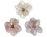 Everlands Poppy Clip Flower 27 cm Assorted Velvet Roze Tinten  